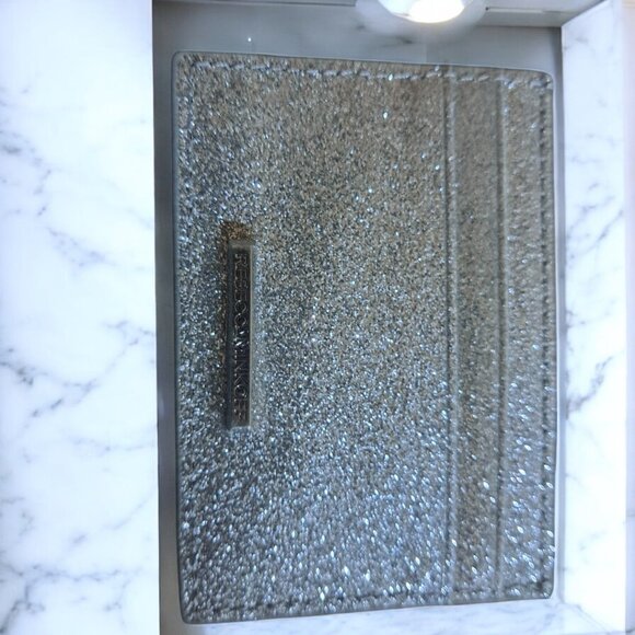 BOGO Rebecca Minkoff Glitter Leather Card Case Pink/Silver BOGO - Picture 5 of 8